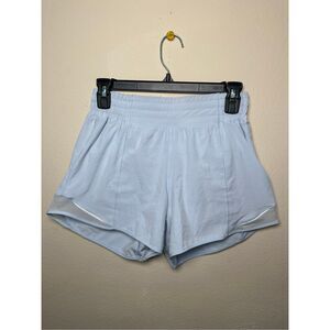 Lululemon Hotty Hot High-Rise Short 4" sz 4 BLUE LINEN